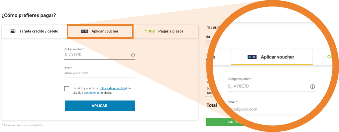 Como aplicar voucher?